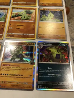 Lot Of 15 Larvitar Pupitar and Tyranitar Pokemon Cards - Image 5