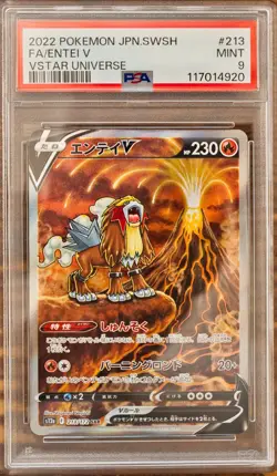 PSA 9 Entei V 213/172 VSTAR Universe SAR Special Art Rare s12a Pokemon Card - Image 1
