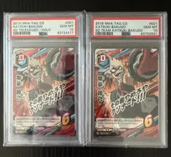 PSA 10 HAD-02 Starter Deck Katsuki Bakugo #001 SET My Hero Academia Tag Card - Image 1