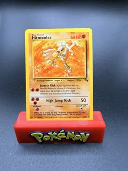 Hitmonlee 22/62 - 1999 Fossil Set Pokemon Card - Non Holo - NM - Image 1
