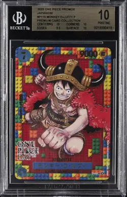 2025 ONE PIECE PROMOS JPN PREMIUM CARD COLL #P-110 MONKEY D. LUFFY BGS 10 - Image 1