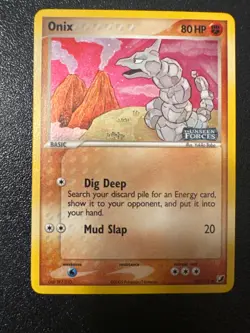 Onix 65/115 EX Unseen Forces Reverse Holo Stamped Pokemon Card NM - Image 1