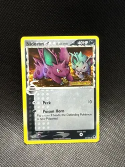 Pokemon Card - Nidoran M Dragon Frontiers 57/101 Reverse Holo Stamped Lp - Image 1