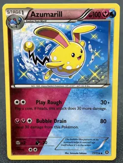 Pokemon Card TCG Azumarill Steam Siege 77/114 Regular Uncommon LP - Image 1