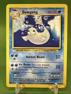 1st Edition 1999 Shadowless Dewgong 25/102 Rare Vintage Pokemon Card - NM - Image 1