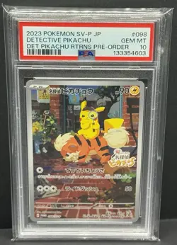 PSA 10 Detective Pikachu Returns 098/SV-P Promo Japanese Pokemon Card - Image 1