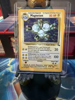 Magneton 11/62 Fossil Pokemon Card Holofoil Rare WOTC LP - Image 1