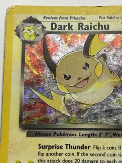 Dark Raichu 83/82 Team Rocket WoTC Holo Rare HP - SWIRL - Pokemon Card - Image 5