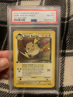 Pokemon TCG first edition Dark Raichu Holo PSA 8 W/Swirl 🌀 - Image 2