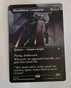 MTG Bloodthirsty Conqueror Borderless FDN Foundations - Image 1