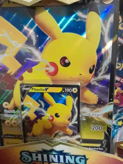 Pokemon Shining Fates Pikachu V Collection Box New & Sealed features 4 x booster 820650808692 - Image 3