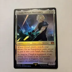 Magic MTG Final Fantasy Cloud,Midgar Mercenary #10 *FOIL* Prerelease Promo 2025 - Image 1