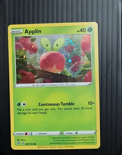 Applin Cosmos HD Galaxy Swirl 🍥 Holo 2020 Pokemon SWSH020 Sword & Shield CLEAN - Image 1