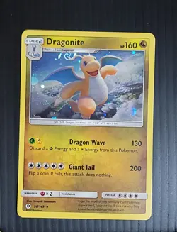 Pokemon Dragonite Sun & Moon 96/149 Rare Cosmos Holofoil w/ HD Galaxy Swirl 🍥 - Image 1