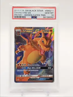 CHARIZARD GX 2019 POKEMON HIDDEN FATES BLACK STAR PROMO GEM SM211 PSA 10 Q0646 - Image 1