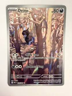 Deino 146/086 Pokemon TCG SV White Flare Illustration Rare pack fresh - Image 1