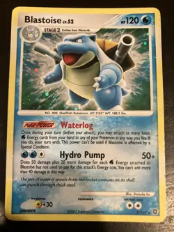 Pokemon TCG Blastoise LV. 52 Secret Wonders Rare Holo Lightly Played 2/132 - Image 1