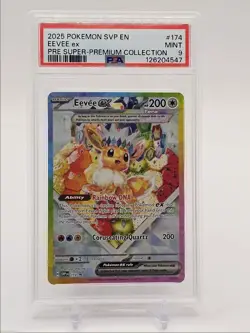 EEVEE EX 2025 POKEMON S & V PROMO SUPER PREMIUM MINT #174 PSA 9 Q0646 - Image 1