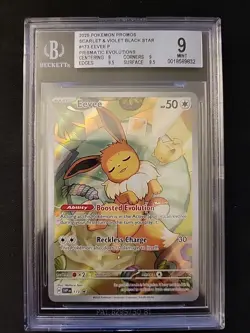 Pokemon Prismatic Evolution - Eevee Promo 173 BGS 9 Mint English - Image 1