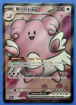 Pokemon Blissey ex 201/167 Sv06: Twilight Masquerade Ultra Rare Full Art Holo - Image 1