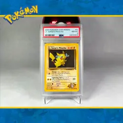 Lt. Surge's Pikachu - Pokemon TCG - 2000 Gym Heroes Set - Unlimited Ed. - PSA 8 - Image 1