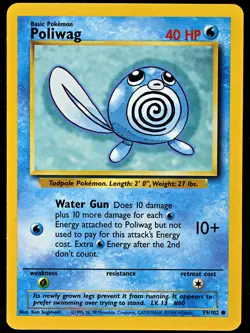 Pokemon TCG - Base Set - Poliwag - 59/102 - Common - Regular LP/NM - Image 1
