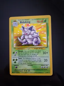 Pokemon 1999 Base Set Holo Rare Nidoking 11/102 Unlimited - Image 1