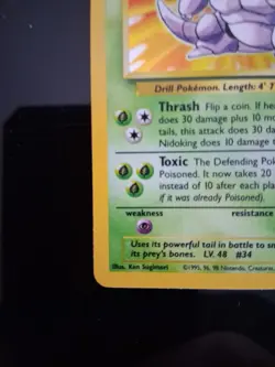 Pokemon 1999 Base Set Holo Rare Nidoking 11/102 Unlimited - Image 4
