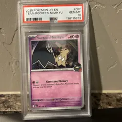2025 POKEMON DRI EN-DESTINED RIVALS #087 TEAM ROCKET'S MIMIKYU PSA 10 - Image 1