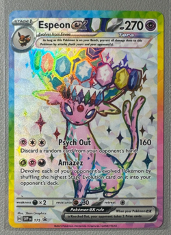 Pokemon Prismatic Evolutions Espeon ex 175 SVP175 Figure Collection Promo 1 - Image 1