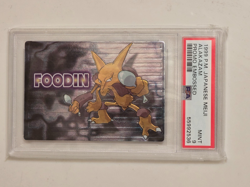 1999 Pokemon Japanese Meiji Alakazam Promo Embossed PSA 9 - Image 1