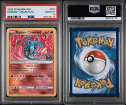 2022 Pokemon SWSH Pokemon GO Radiant Charizard #011/078 PSA 10 - Image 3