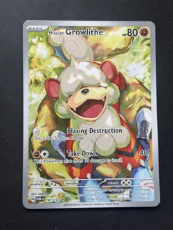 Pokemon TCG Hisuian Growlithe Twilight Masquerade IR 181/167 Pack Fresh - Image 1