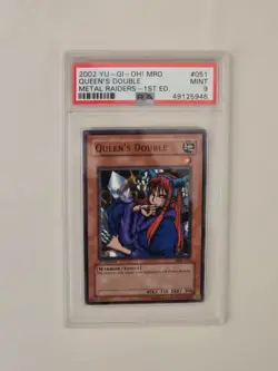 2002 Yugioh MRD Queen's Double 1st Edition PSA 9 Mint - Image 1
