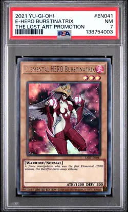 2021 YU-GI-OH! THE LOST ART PROMOTION #EN041 ELEMENTAL HERO BURSTINATRIX PSA 7 - Image 1