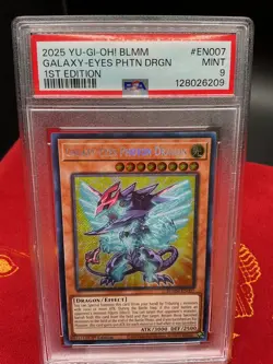 Galaxy-Eyes Photon Dragon (Chibi) BLMM-EN007 Yugioh Battles of Legend PSA 9 - Image 1