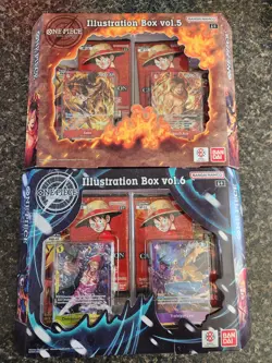 One Piece Volume 5 & 6 Illustration Box & Vol. 2 Mini Tins x 3 . Factory Sealed. - Image 2