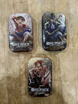 One Piece TCG Tin Pack Set Vol. 2 (TS-02, OP13) New Factory Sealed Set Of 3 - Image 1