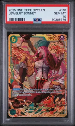2025 ONE PIECE OP12-LEGACY OF THE MASTER #118 JEWELRY BONNEY PSA 10 - Image 1