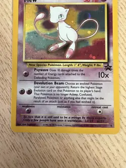 2000 Pokemon Black Star Mew #9 Holo Promo Pokemon League TCG Card LP - Image 3