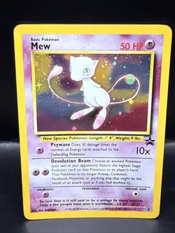 Pokemon TCG Mew 2000 WOTC Black Star Promo 9 Holo League Pokemon Card O - Image 1