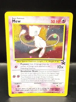 Pokemon TCG Mew 2000 WOTC Black Star Promo 9 Holo League Pokemon Card O - Image 2