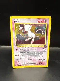 Pokemon TCG Mew 2000 WOTC Black Star Promo 9 Holo League Pokemon Card E Swirl - Image 3