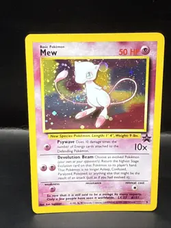 Pokemon TCG Mew 2000 WOTC Black Star Promo 9 Holo League Pokemon Card C - Image 1