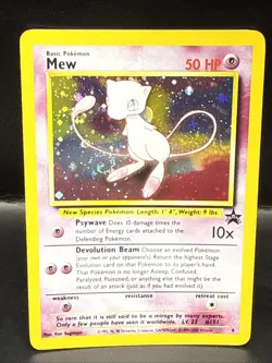 Pokemon TCG Mew 2000 WOTC Black Star Promo 9 Holo League Pokemon Card K Swirl - Image 2