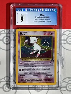 CGC 9 TCG Mew Holo Rare Vintage Promo #9 Card Pokemon League GRADED PSA 7157 - Image 1