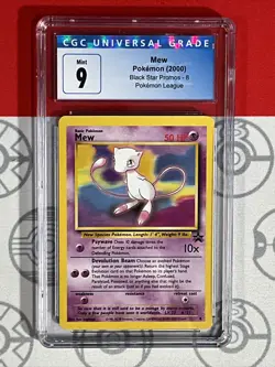 CGC 9 TCG Mew Holo Rare Vintage Promo #9 Card Pokemon League GRADED PSA 5067 - Image 1
