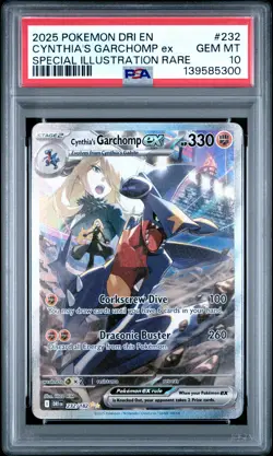 2025 POKEMON DRI SPECIAL ILLUSTRATION RARE #232 CYNTHIA'S GARCHOMP EX PSA 10 - Image 1