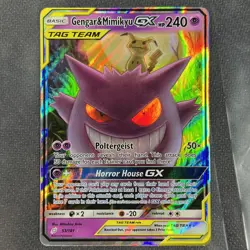 Gengar & Mimikyu GX 53/181 Tag Team SM Team Up SM9 English Pokemon TCG CCG - Image 1