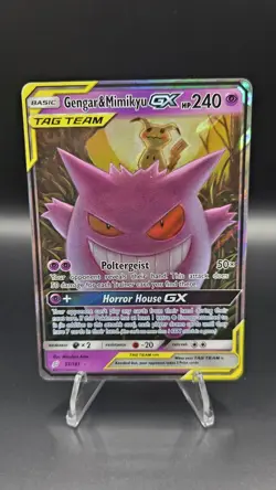 Gengar & Mimikyu GX 53/181 — Near Mint — Pokemon Team Up — Rare Holo Tag Team - Image 1